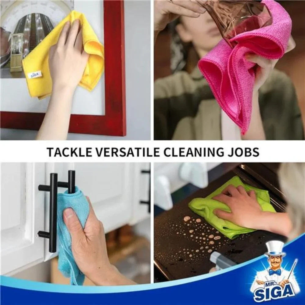 Microfiber Cleaning Cloth,Pack of 12,Size:12.6